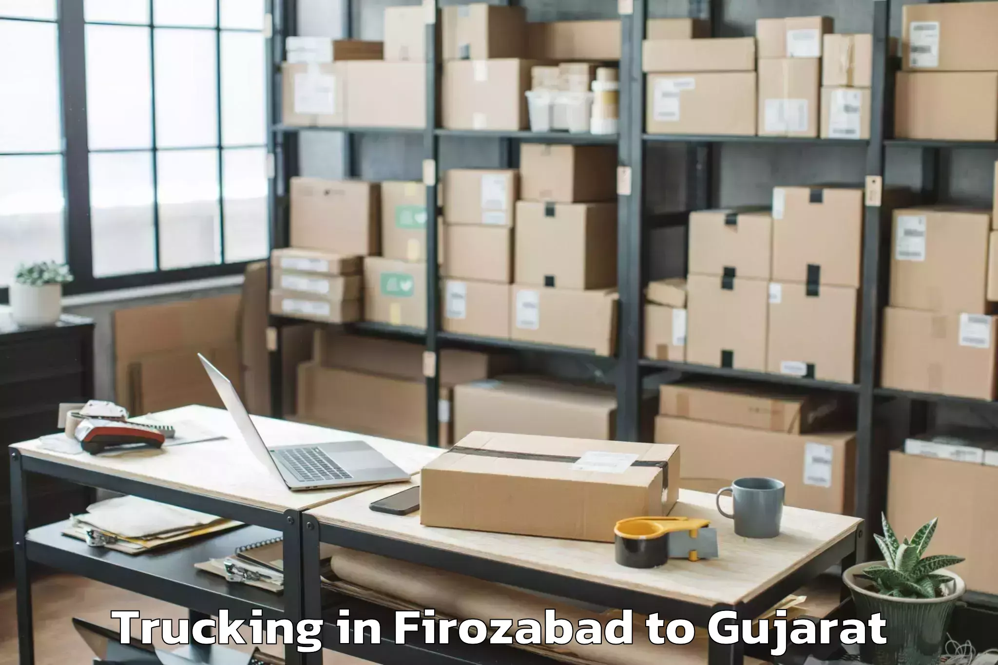 Get Firozabad to Porbandar Trucking